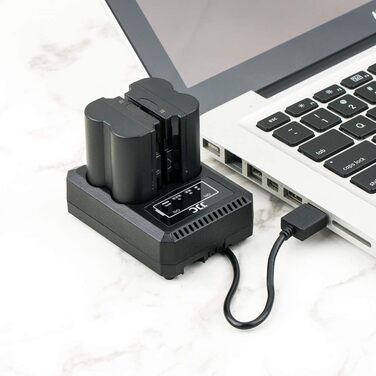 Зарядний пристрій JJC USB Dual для камер Fujifilm X-S20, X-H2, X-H2S, X-T5, X-T4, GFX 50SII, GFX100S, GFX100SII, GFX100II, GFX100RF, сумісний з акумулятором Fuji NP-W235