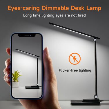 Стійлампа LED з 15 режимами денного світла, 1000LM, регульована яскравість, чорна