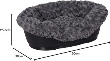 Karlie Bezug Pet Bed Cuddly Grey, suitable for Domus 60 cm (L 98 x W 19 x H 9 cm)