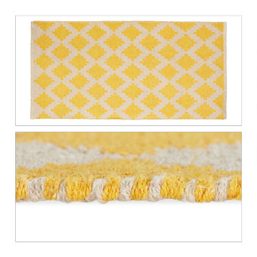 Relaxdays Cotton Runner Rug, 70 x 140 cm
