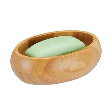 Relaxdays Soap Dish Bamboo