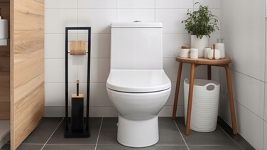 Підставка для туалетного паперу та йоржика Yoka Home, метал, чорний матовий