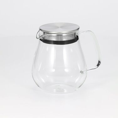 Kinto Unitea One Touch Teapot from Stainless Steel, 720 ml, Heat-Resistant Glass Teapot with Stainless Steel Infuser in Lid (Japan Import)