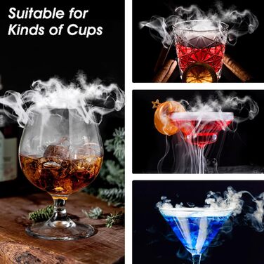 RoseFlower Cocktail Smoker Set, Nostalgie Smoker Set for Whiskey, Drinks, Bourbon, Steak, Fish and Cheese – Infused Smoke for Drinks and Food – Home/Garden/Grill - Father's Day Gift (#3)