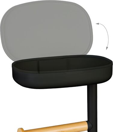 Підставка для туалетного паперу Relaxdays з полицею, 68x20,5x16 см, білий/натуральний колір