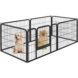 Клітка-вольєр для дрібних тварин Yaheetech з дверима, 8 секцій 80x60 см (6 шт.)