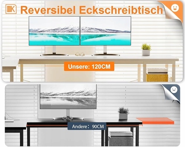 Кутовий ігровий комп'ютерний стіл 168x120 см, білий, з подовжувачем