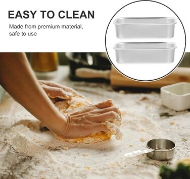 YARNOW 4-Pack Mini Loaf Pans Non-Stick Mini Loaf Baking Pans Cake Pans Rectangular Bread Loaf Baking Sheets for Cakes, Bread, Meatloaf, Quiche (Silver)