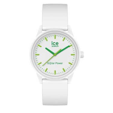 Жіночий годинник Ice-Watch Ice Solar Power Nature білий, силіконовий ремінець, Medium (40 мм)