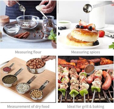 Набір мірних склянок та ложок VBOK IGFE з лінійкою, 12 шт. для випічки (рідини та сухі інгредієнти)