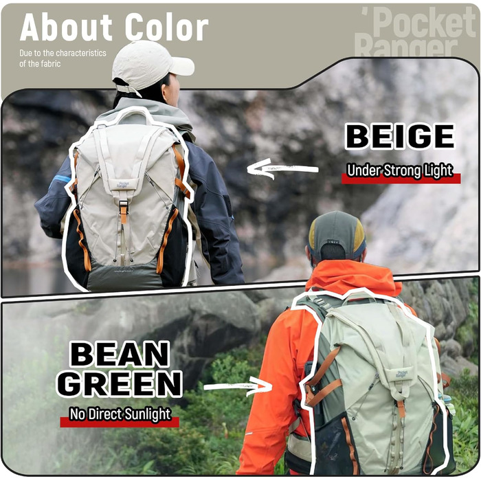 Сумка-рюкзак для камери VSGO Pocket Ranger Outdoor, захисний фоторюкзак для дзеркальних та бездзеркальних камер (25-33Л), Off White