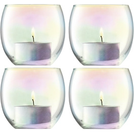Набір свічників LSA International Pearl, скляних, 6,5 см, 4 шт