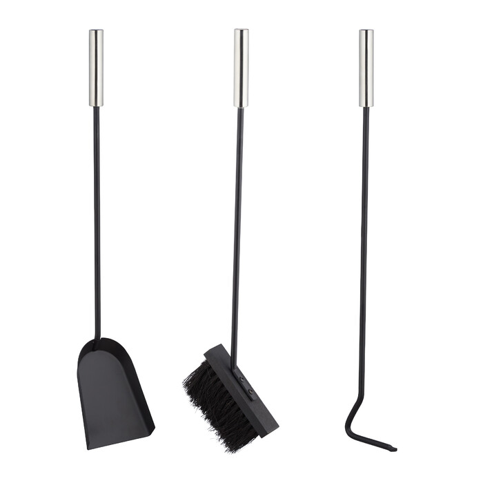 Relaxdays Fireplace Set Modern 4-Piece
