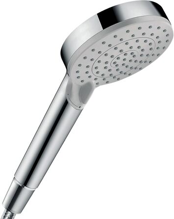 hansgrohe Vernis Blend - Showerhead, Hand Shower with round showerhead (100 mm), showerhead with anti-limescale function, 26270670 (Chrome, 2 water-saving spray patterns)