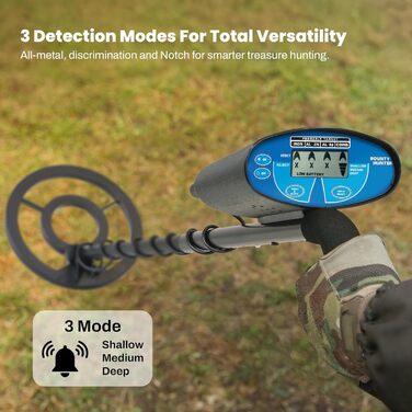 Металдетектор Bounty QSI-PL Hunter Quick Silver з LCD-дисплеєм, ідентифікація цілі за 4 сегментами, 3-тональне аудіо, автоматичний ґрунтовий баланс та водонепроникною котушкою