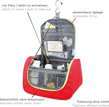 Сумка для ванної кімнати Tee-UU Hero | Міцна, з відділеннями, різні кольори (червоний)