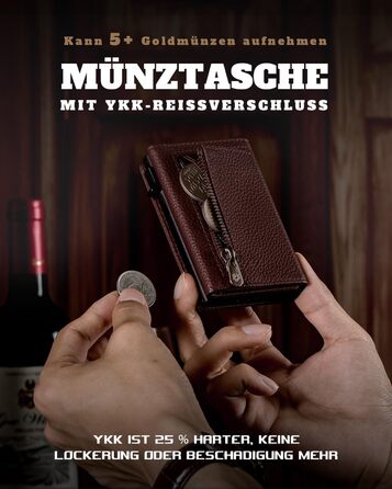 Чоловічий гаманець DODENSHA® MagSnap з RFID захистом та відділенням для AirTag, картхолдер, гаманець на 10+ карт, з відділенням для монет, фіолетовий (Lila-togo)