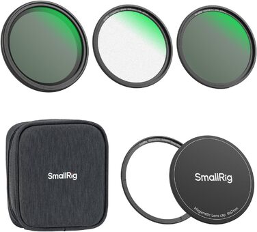 SMALLRIG Набір фільтрів для об'єктива 67мм (VND+CPL+Black Mist) + адаптер + кришка + сумка + серветка для телефону/камери