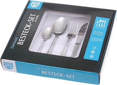 GRÄWE Stainless Steel Cutlery Set for 6 People, 30-Piece Table Cutlery Set, Nickel-Free, Rust-Proof, Hand-Polished, Dishwasher-Safe - Stralsund Series