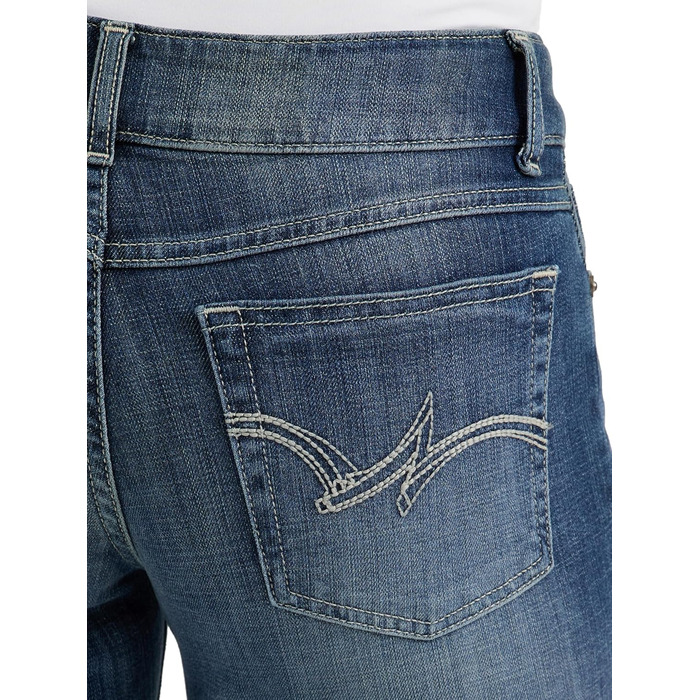 Жіночі джинси Wrangler Western з еластичним поясом та прямими штанинами 7x34, темно-синій колір