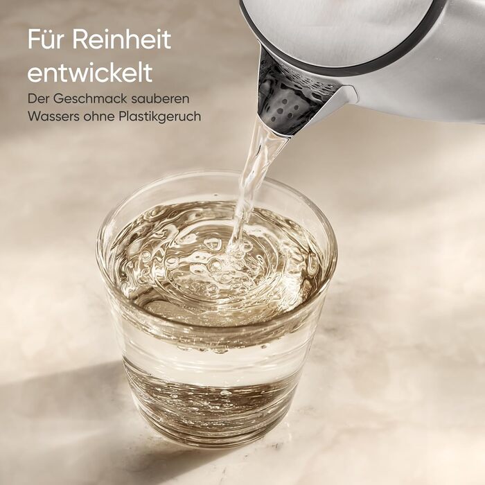 Електричний чайник Cosori з нержавіючої сталі, 1.7 л, BPA free, Strix-технологія, 2200W, з функцією захисту від сухого кипіння, поворотний на 360°