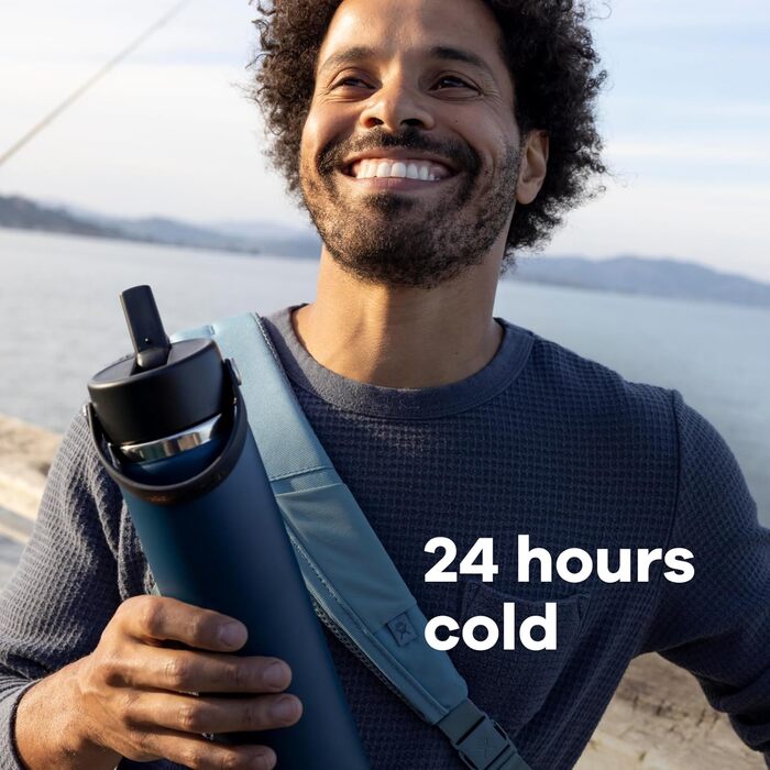 Hydro Flask - Water Bottle (32 oz) - Vacuum Insulated Stainless Steel Water Bottle with Flex Straw Lid - Wide Mouth - (Oat, 710 ml)