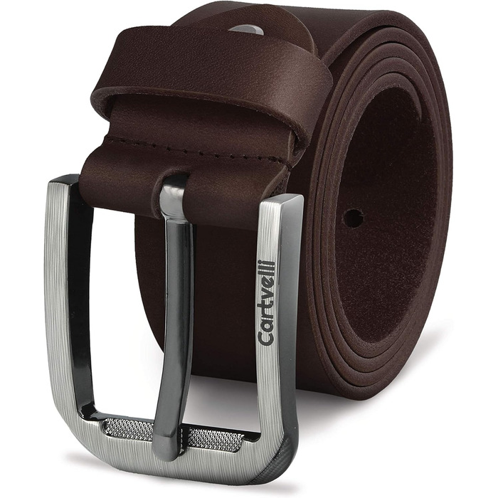 Чоловічий шкіряний ремінь преміум-класу, виготовлений у Німеччині, з подарунковою коробкою. Ширина 40 мм, темно-коричневий, розмір 105. Зверніть увагу на таблицю розмірів.