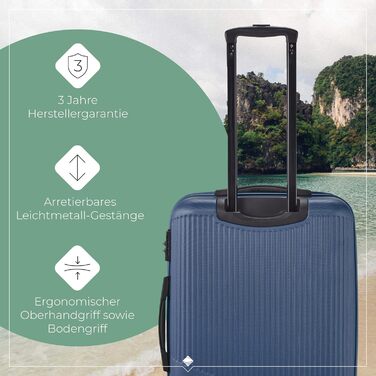 Чохол-валіза Travelite Bali 67 см, 65 літрів, блакитний. Валіза з ABS-пластику з TSA-замком. Розмір M