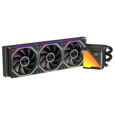 Jungle Leopard ProFlow AIO: 240мм водяне охолодження з LCD екраном, ARGB вентилятор, підтримка AM4/AM5/LGA1851/1700 (Чорний)