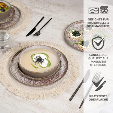 Набір кавових чашок Moritz & Moritz ALHAMBRA (6 шт.) - 380 мл, порцеляна, з ручкою - для кави, чаю, капучино