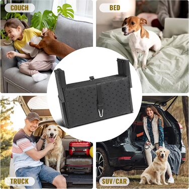 Сходинка для собак у машину – складана пандус для великих собак з антиковзким покриттям, переносна сходинка для авто, SUV, вантажівок, витримує до 90 кг, (ширина 5 сходинок)