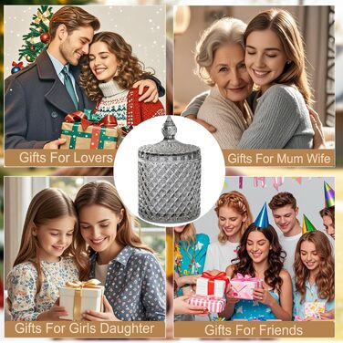 Контейнер для ватних паличок та дисків 2 шт. Прозорий скляний органайзер для ванної кімнати та туалетного столика. Підходить для ватних паличок, дисків, солі для ванни.