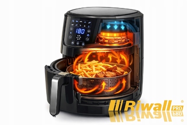 Аерофритюрниця Riwall Dunga 7L XXL 1800W — велика сімейна фритюрниця без олії