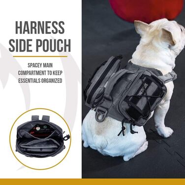 OneTigris EDC сумка для корму для собак, MOLLE кишеня для рюкзака, ідеально підходить для дресирування собак, сумісна з шлейками (2 шт - сірий)