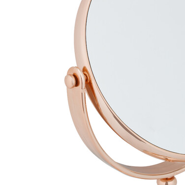 Relaxdays Makeup Mirror with Magnification, Copper Finish