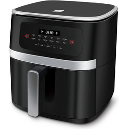 Фритюрниця без олії 7L XXL з сенсорним екраном, 12 програм, 1800W (Чорний/Сірий)