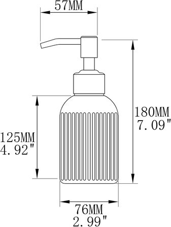 Дозатор для мила з бурштинового скла, 473 мл, з бурштиновими смугами, з помпа золотого кольору, для ванної кімнати та кухні