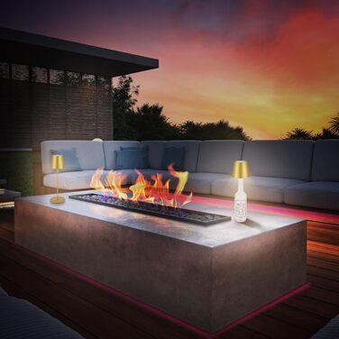 Світлодіодна настільна лампа Briloner бездротова з сенсорним керуванням, димування, регульована висота, нічна лампа, лампа для читання, кемпінгу, акумуляторна, для вулиці, 36x10.5 см