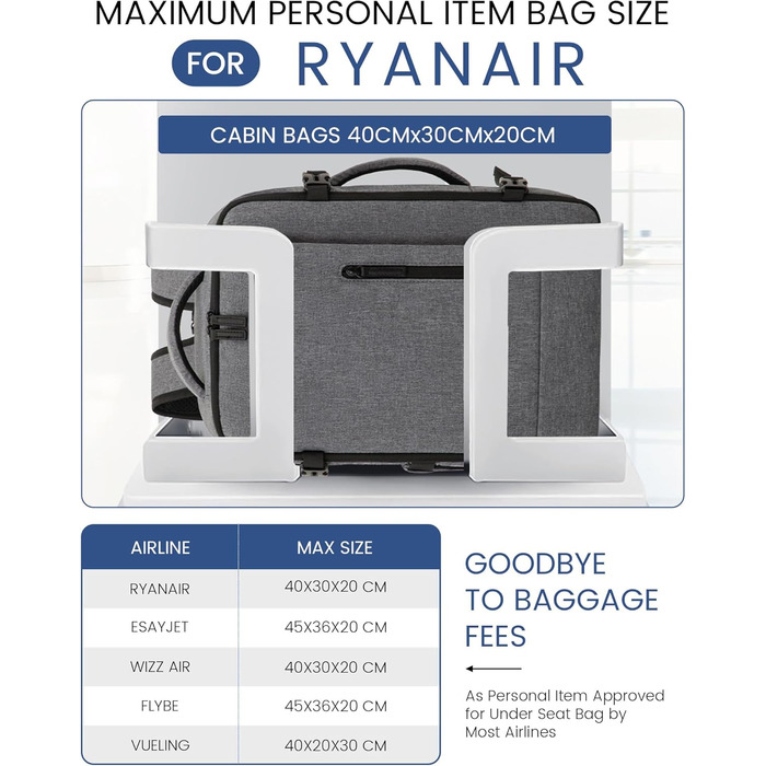 Рюкзак LOVEVOOK для ручної поклажі 45x36x20, 30L, для ноутбука 15.6