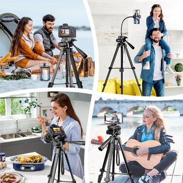 Штатив для камери JOILCAN 81'/206cm: штатив для смартфона з пультом, тринога з алюмінію для DSLR Canon Nikon, легкий туристичний штатив