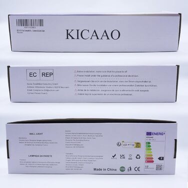 LED-стінні світильники KICAAO 2 шт. 12W, білий, сучасний дизайн, up-down, для дому, сходи, коридор, вітальня, спальня, з алюмінію
