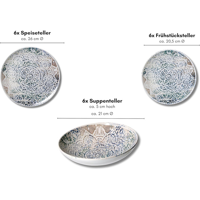 Набір посуду Tafeservice Luigi, 18 предметів