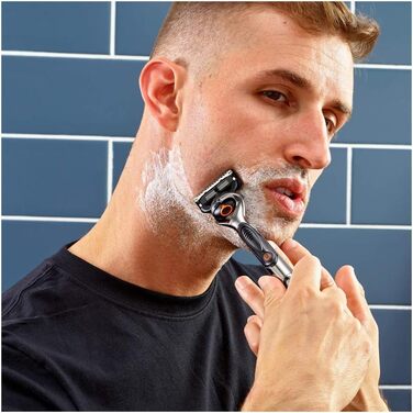 Електрична бритва Gillette Fusion5 ProGlide Power для чоловіків, металева, чорна, 1 шт.