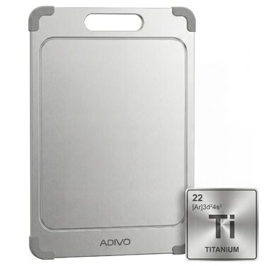 Гігієнічна обрізна дошка adivo Titan з чистого титану, легкий догляд, розмір M