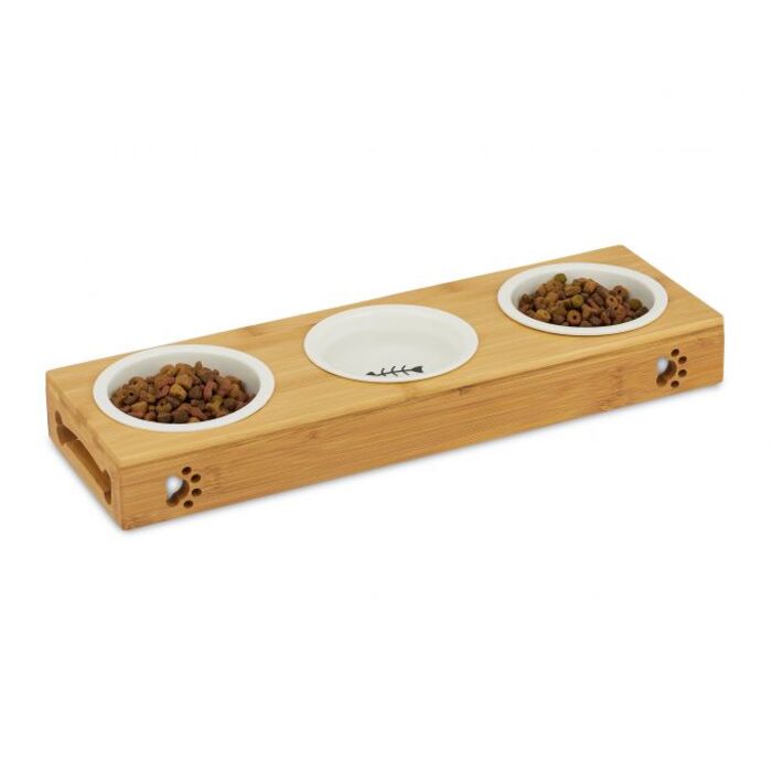 Relaxdays Nap Stand Bamboo Ceramic
