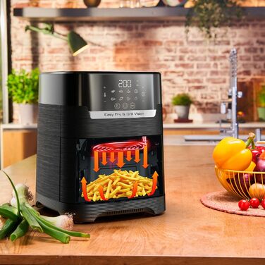 Tefal EY5068 Easy Fry & Grill Vision Air Fryer | 4.2 L Capacity | 2-in-1 Technology | Viewing Window | Extra Crisp Technology | Energy Saving | Touchscreen | Black