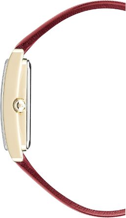 Жіночий шкіряний годинник Anne Klein (темно-червоний/золотий)