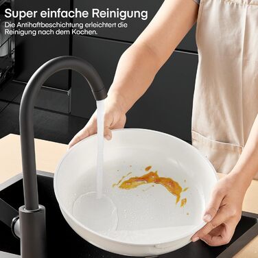 Набір посуду Fohere 16 предметів з керамічним антипригарним покриттям та знімними ручками, для індукційних плит, з кришками