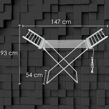 Електрична сушилка для білизни Zilan з підігрівом XXL, сушилка для одягу, стійка для сушіння, сушилка для білизни