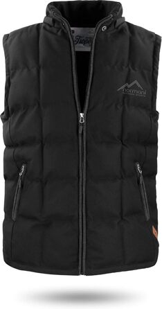 Жилет Normani Outdoor Sports з утеплювачем, вітронепроникний, з шкіряним патчем та капюшоном (S, темно-чорний)